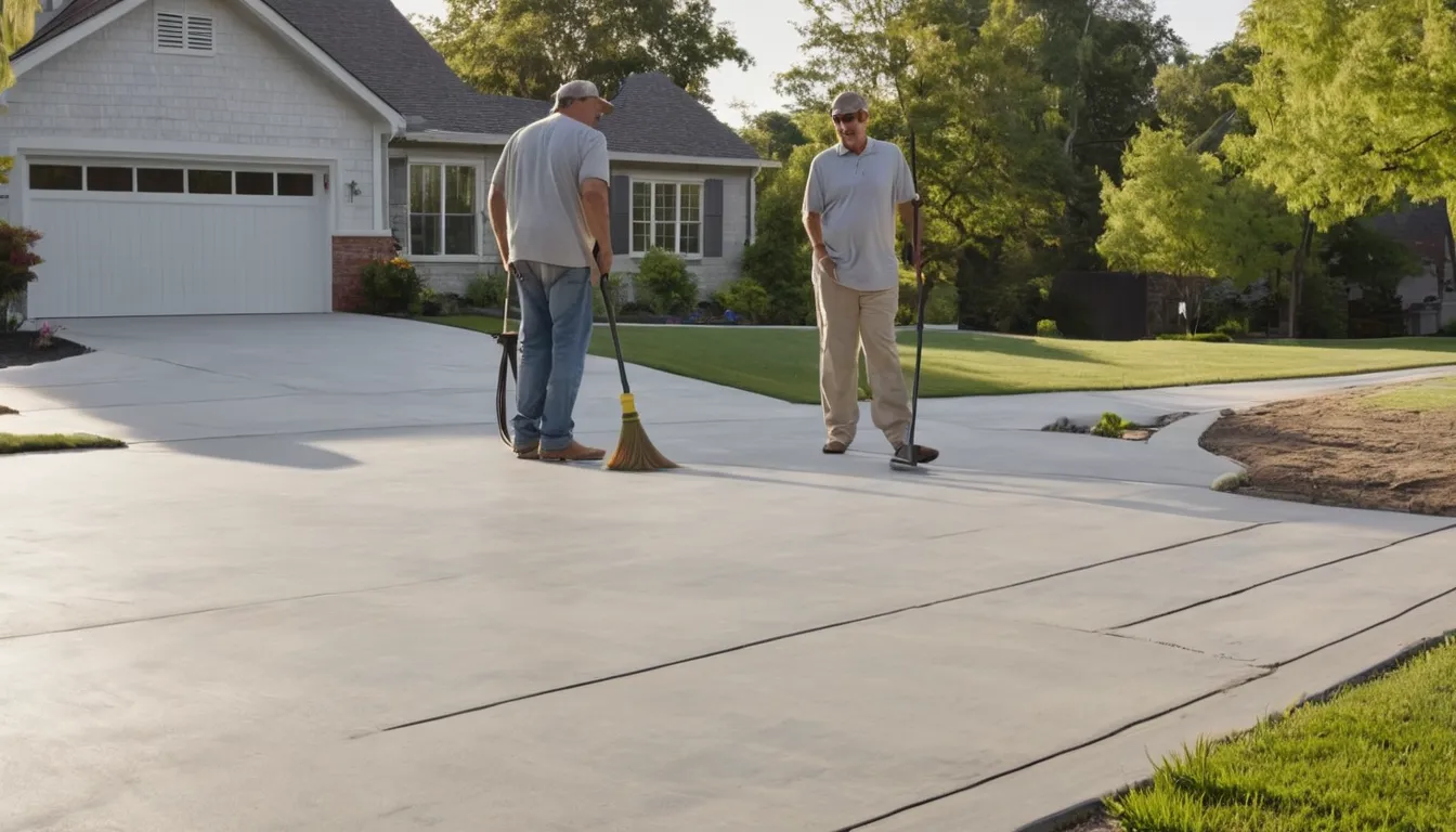 New concrete driveway leading to a family home in the St. Michael area